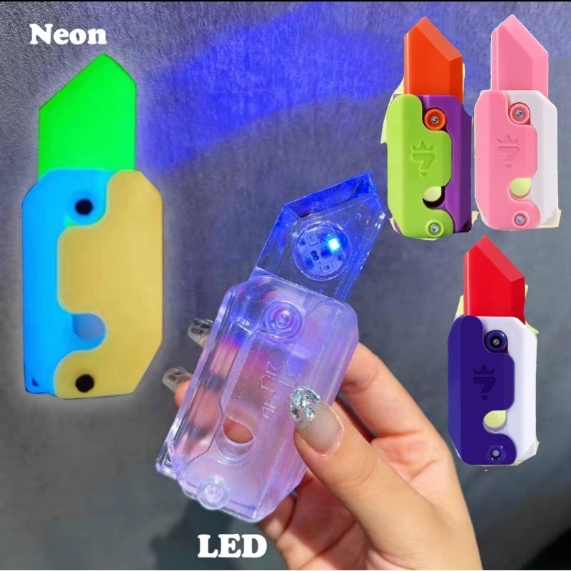 READY Gravity carrot knife 3d printing fidget toys . mainan pisau wortel viral / Gravity Knife Toy