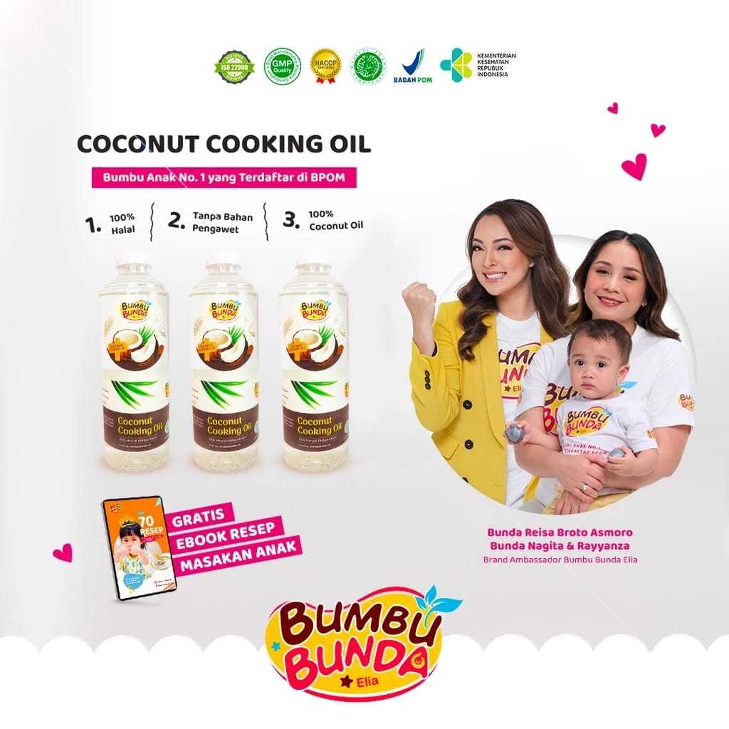 

Bumbu Bunda Elia Coconut Cooking Oil / Minyak MPASI / BB Booster MPASI / CCO / VCO / Lemak MPASI / Minyak Bayi