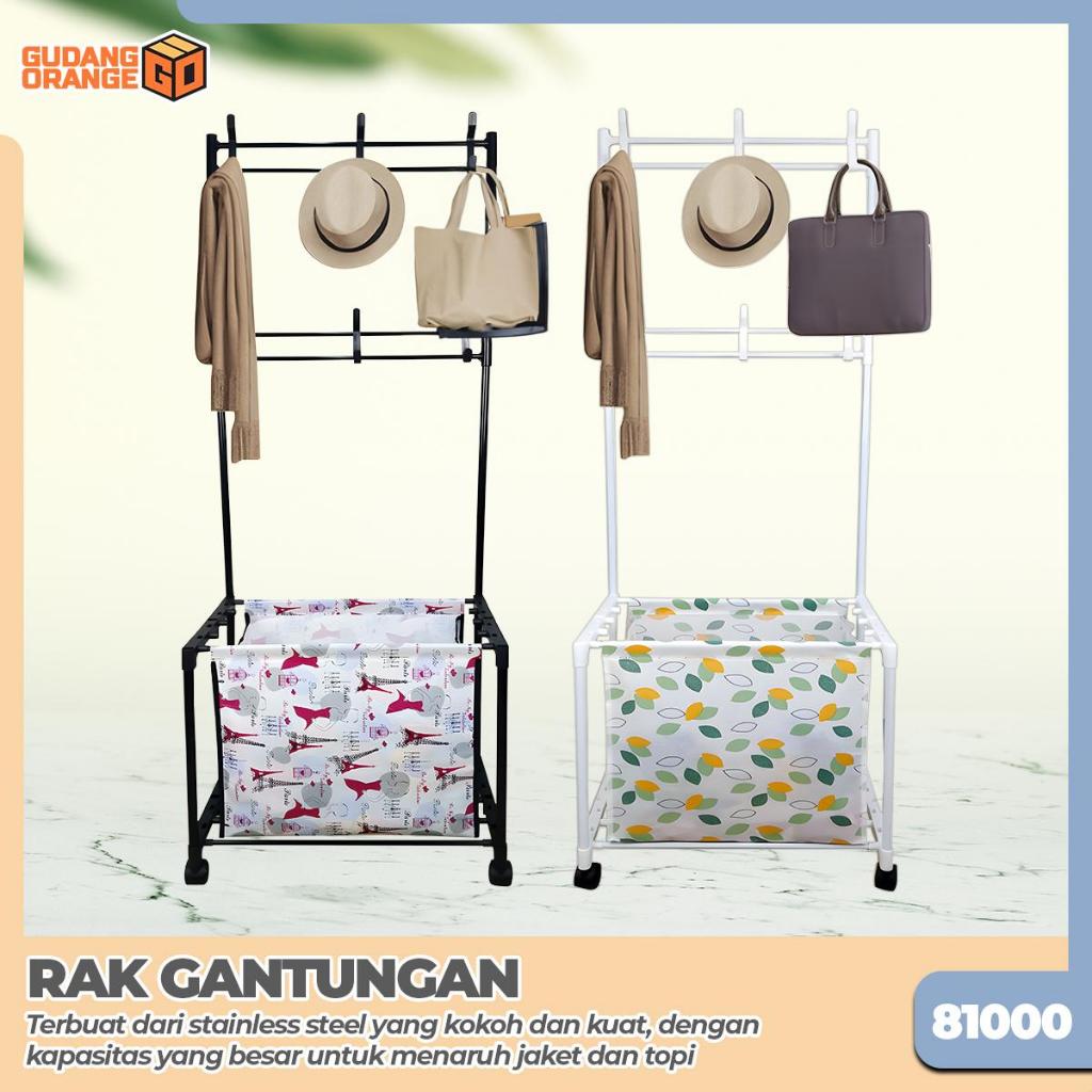 GOI- Rak Standing Hanger Baju Gantung Rak Pakaian Rak Sepatu Tempat Topi Tas