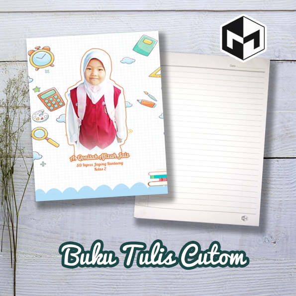 (COD) BUKU TULIS SEKOLAH SD SMP SMA CUSTOM FOTO
