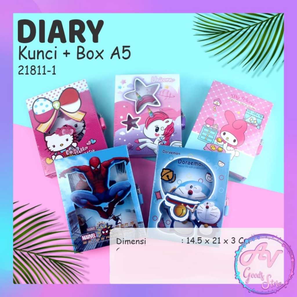 diary / diary box / diary gembok / diary fancy / diary box + kunci gembok BESAR