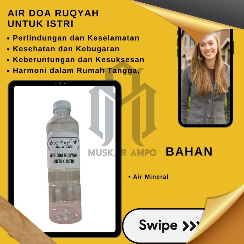 

AIR DOA RUQYAH UNTUK KESEHATAN & PENUNNDUK ISTRI