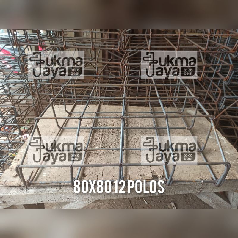 pondasi besi beton cakar ayam 80x80 12 polos sni