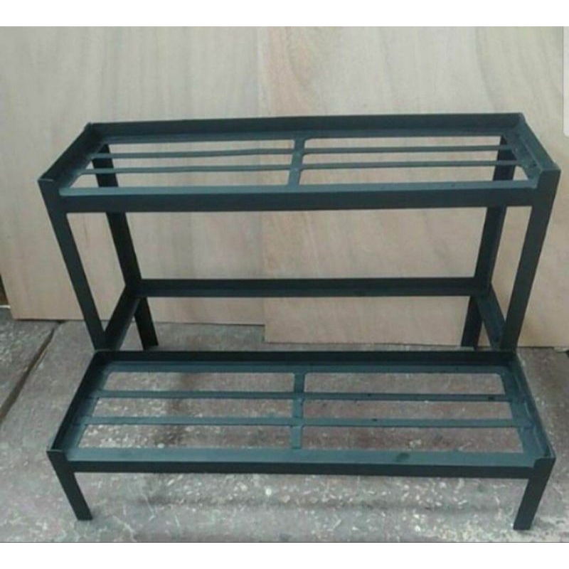 Rak Pot Bunga besi 2 tingkat