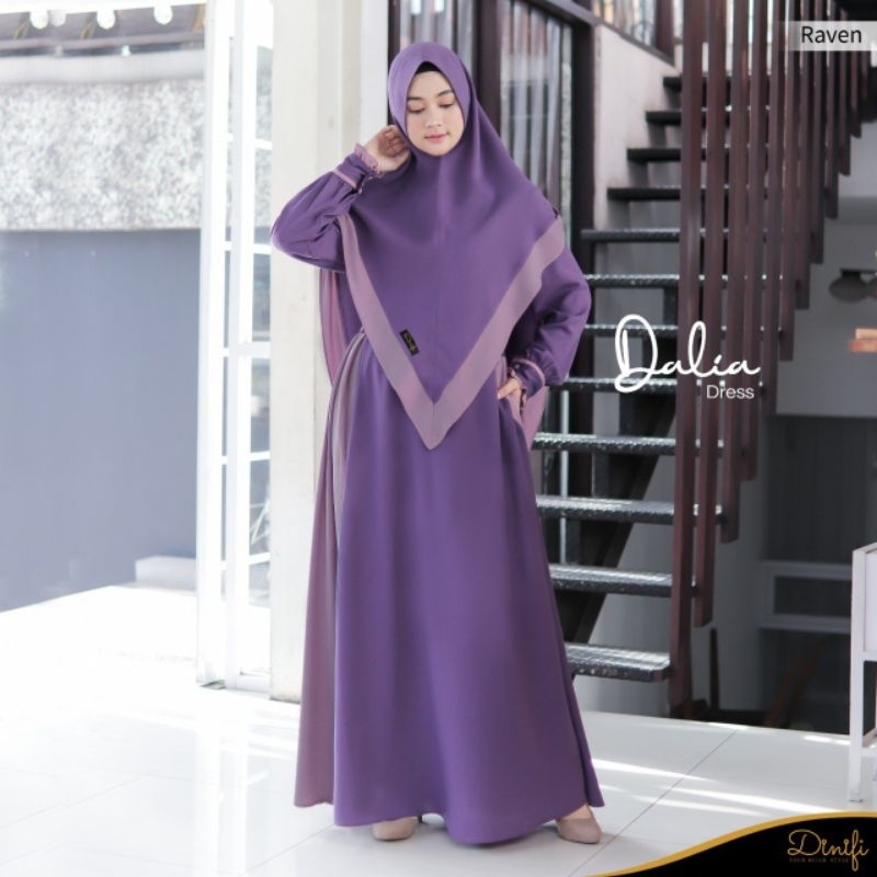 PROMO Dalia set khimar, PROMO Gamis Mouza Stok Limited