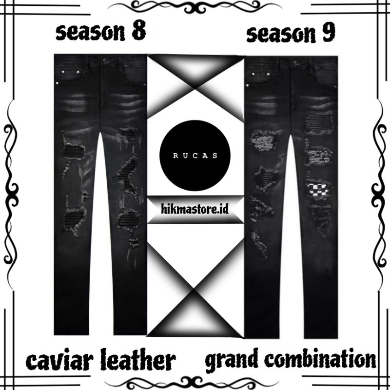 Rucas Season 8 & 9 Caviar Leather/Grand Combination