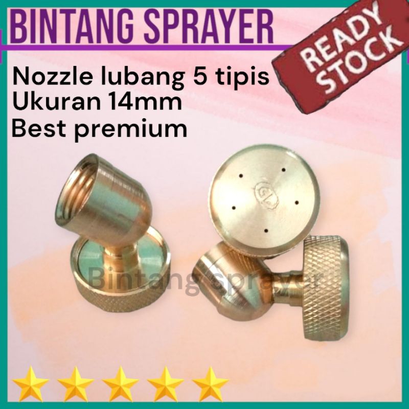 Nozzle spuyer Kuningan Gepak lubang 5 mini