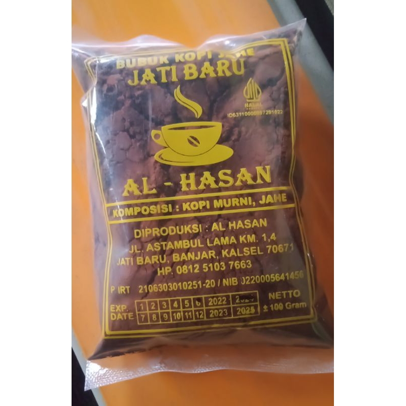 

kopi bubuk asli dan kopi jahe khas banjar al hasan