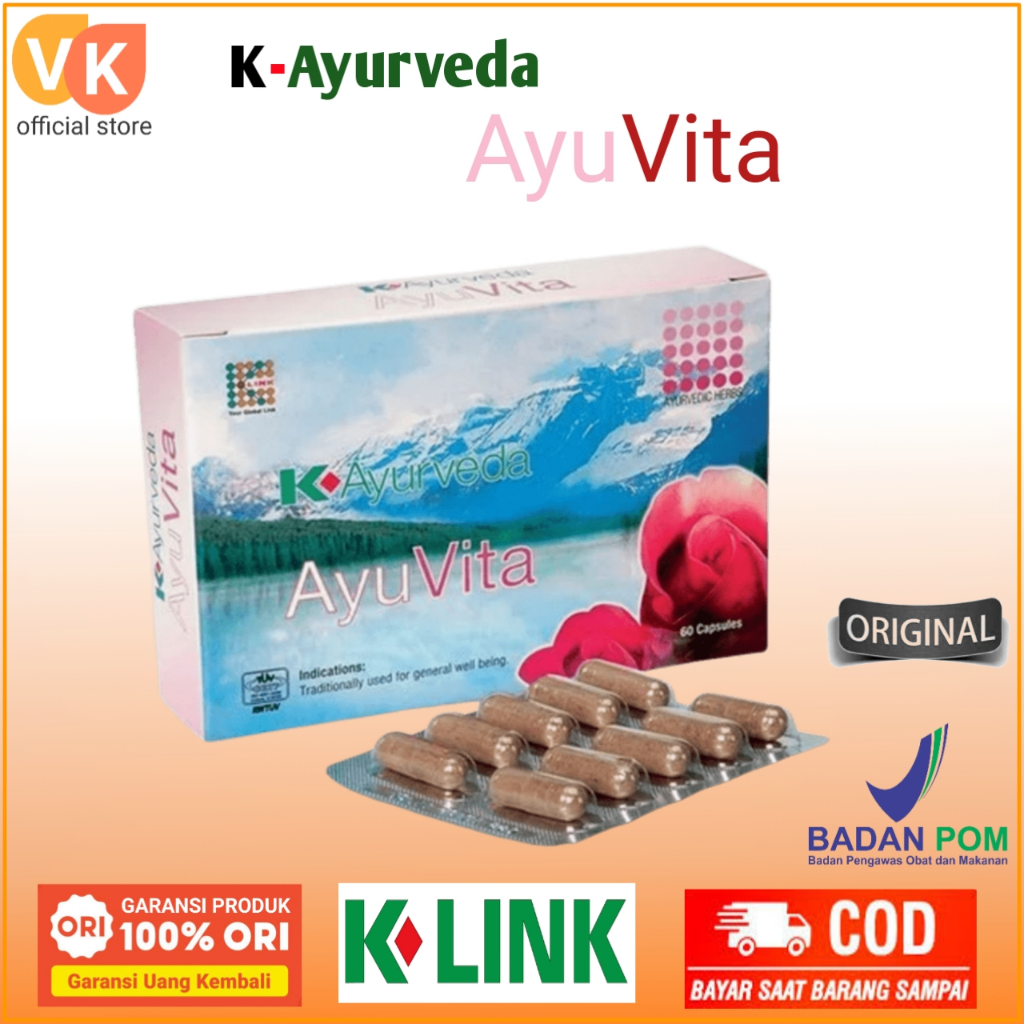 

K AYURVEDA AyuVita ORIGINAL K LINK Mengatasi Kelelahan Stres Metabolisme Energy Stamina
