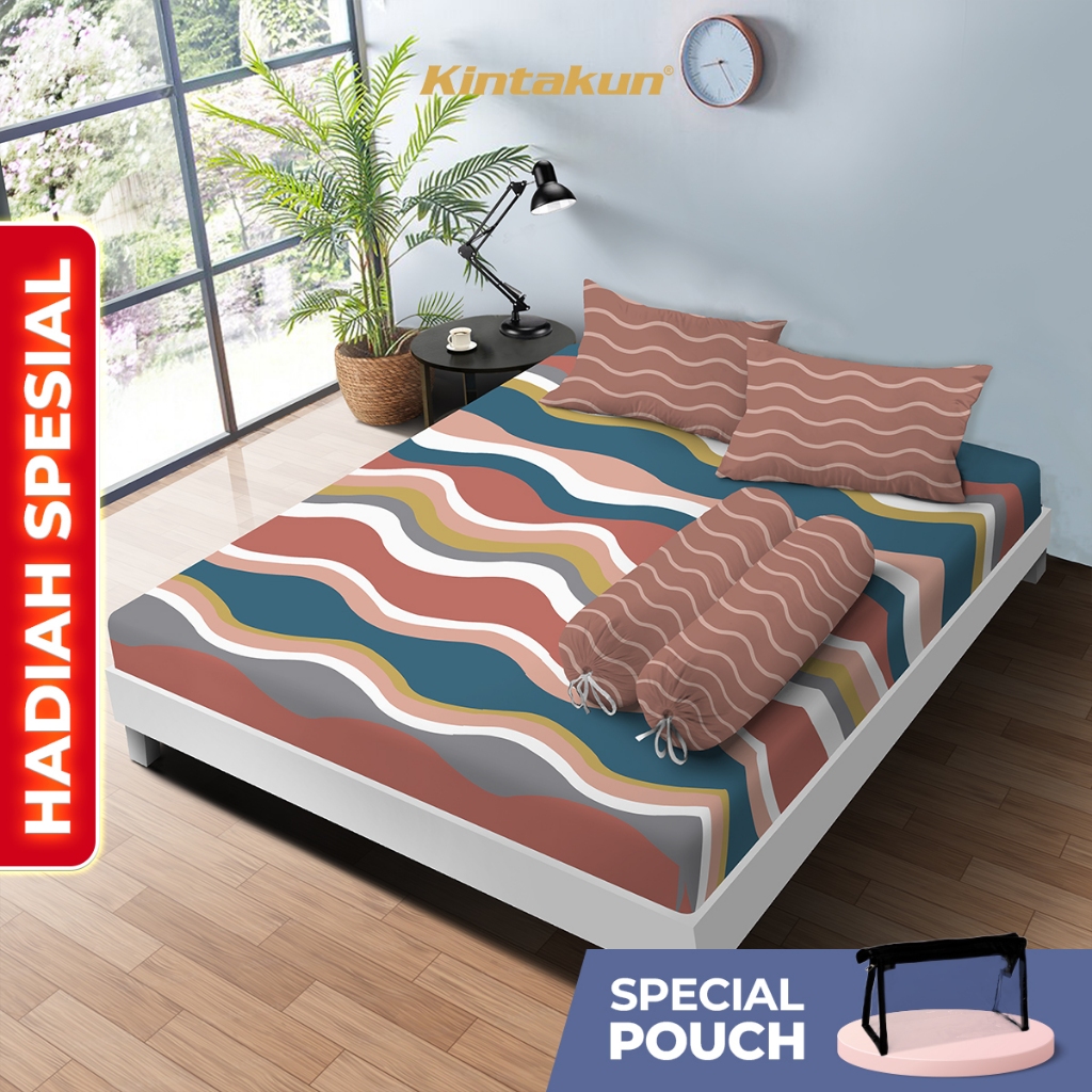 KINTAKUN Sprei Set 160 x 200 / 180 x 200 Riana LITE Microfiber 20 cm