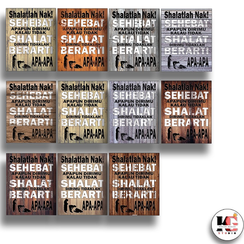 Hiasan Dinding Dekorasi Quotes Sholat Islam Pajangan Dinding Pengingat Shalat