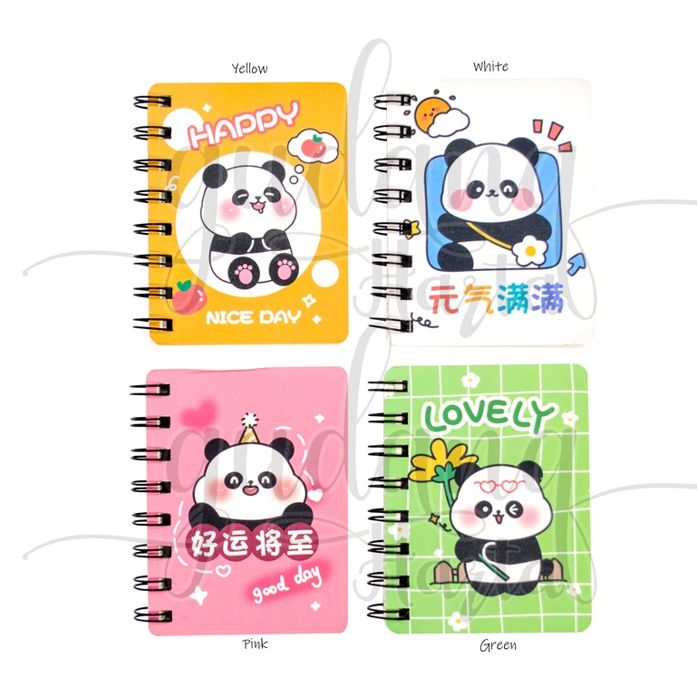 

Notebook A7 Spiral Chubby Panda Buku Motif Hewan Pandan GH 308524