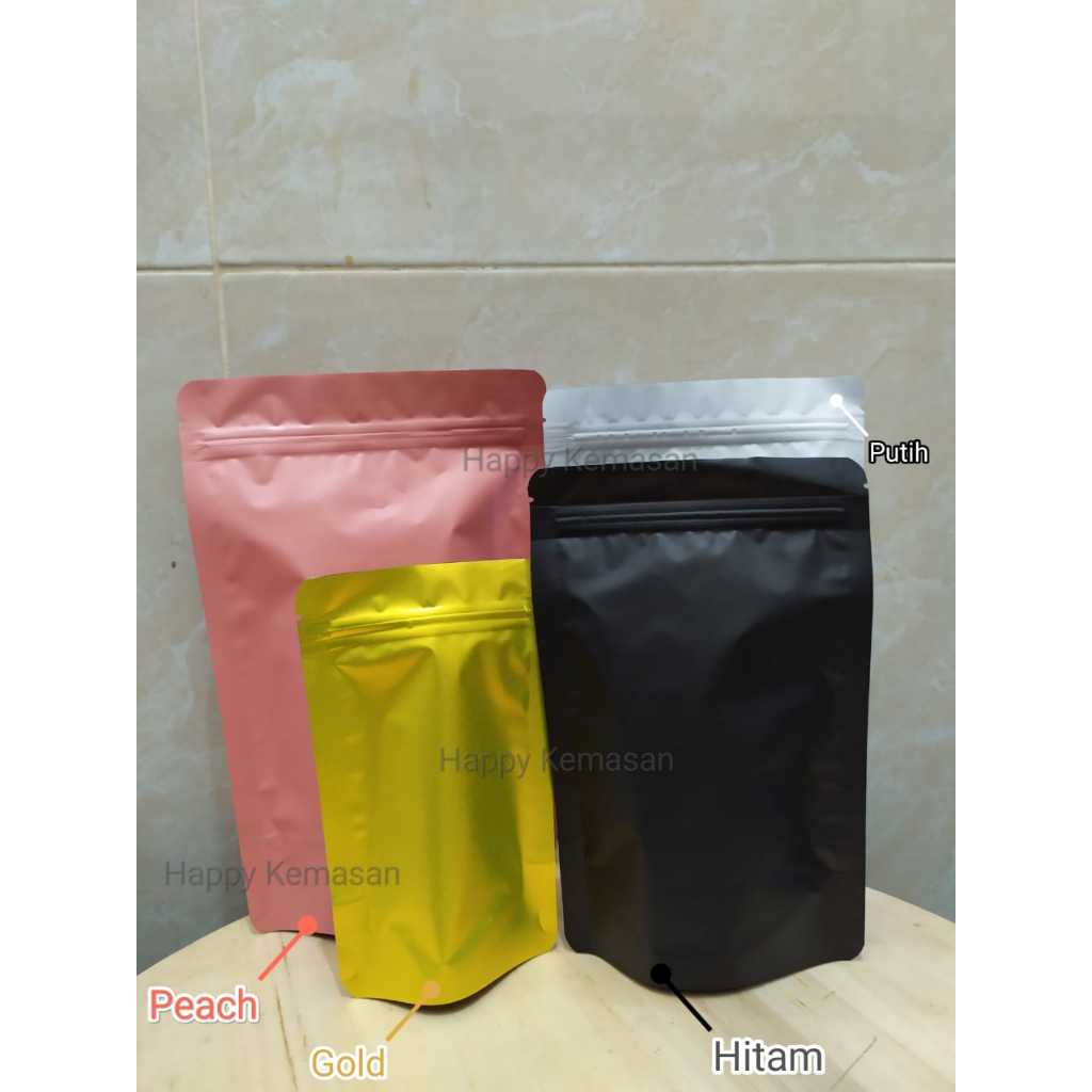 Ecer Kemasan Standing Pouch Metalize ukuran 10x15