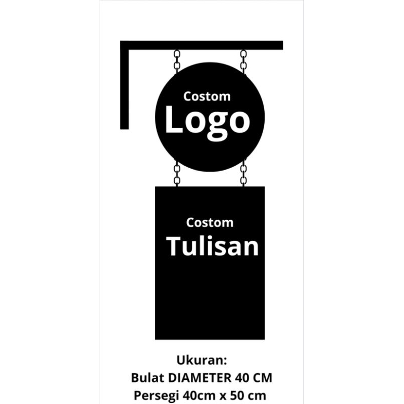 

papan nama akrilik 2 sisi