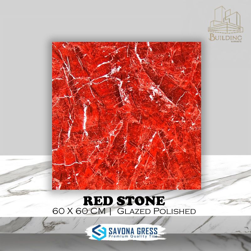 Granite Lantai 60x60 RED STONE/GLOSSY/SAVONA GRESS