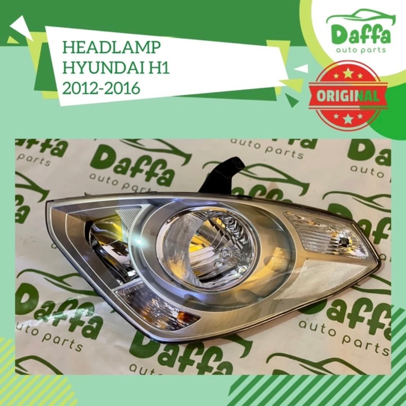 Headlamp Headlight Head Lamp Light Lampu Depan Utama Besar Mobil Hyundai H1 H-1 2012 2013 2014 2015 