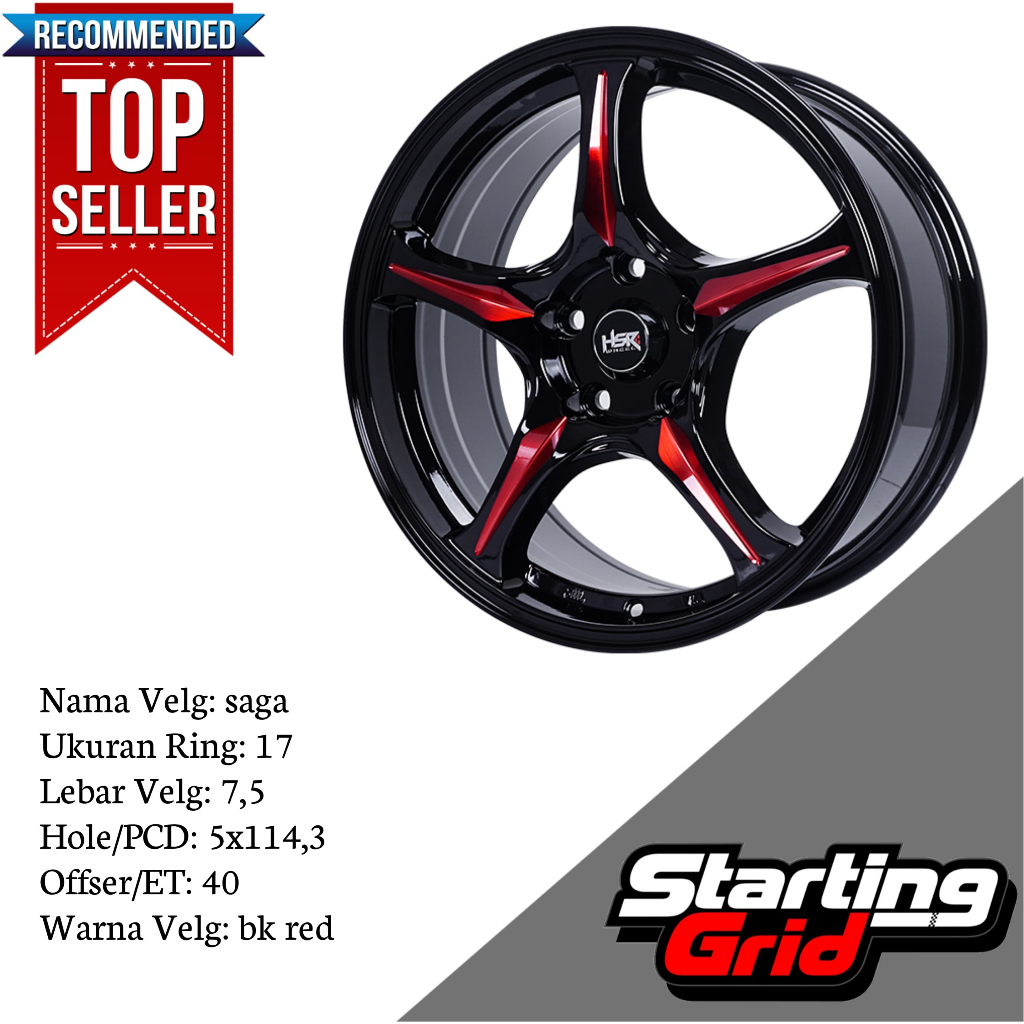 Velg Mobil HSR Ring 17 Untuk Terios, Rush, Camry, Innova, Xpander, Xtrail, Juke, Alphard, Voxy, XL7 