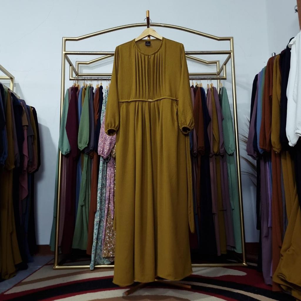 Jamila Dress Gamis Crinkle Airflow Dewasa Polos