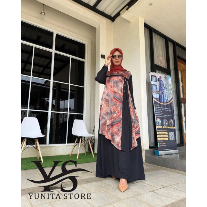 HT ARMANY SILK DRESS BY YUNITA STORE/DRESS ARMANI/DRESS SILK/DRESS RAYON/DRESS MOTIF/DRESS RAYON TWI