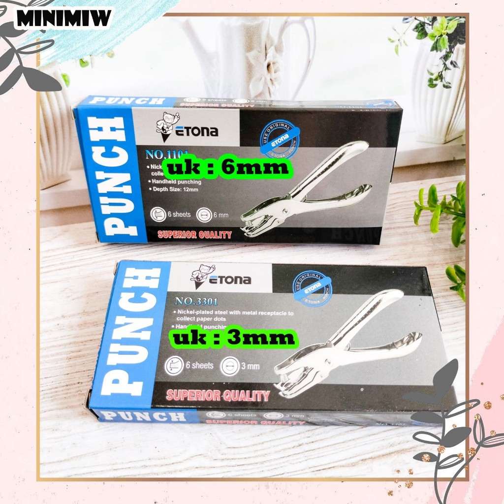 

PEMBOLONG KERTAS ETONA PERFORATOR ONE PUNCH HOLE BUAT HANGTAG COD ALAT TULIS KANTOR SEKOLAH BAGUS ORIGINAL ASLI TERMURAH