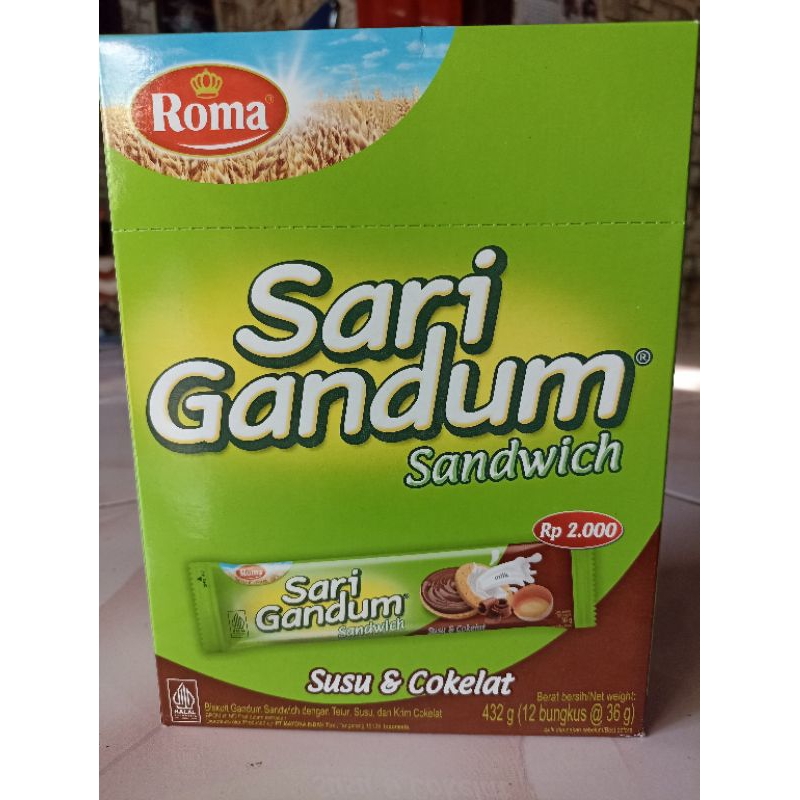 

Roma Sari Gandum Sandwich isi 12