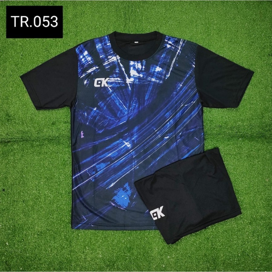 PAKAIAN OLAHRAGA TRAINING BAJU FUTSAL JERSEY SEPAKBOLA TR 053 BAJU MINI SOCCER KAOS BOLA PRIA FULL P