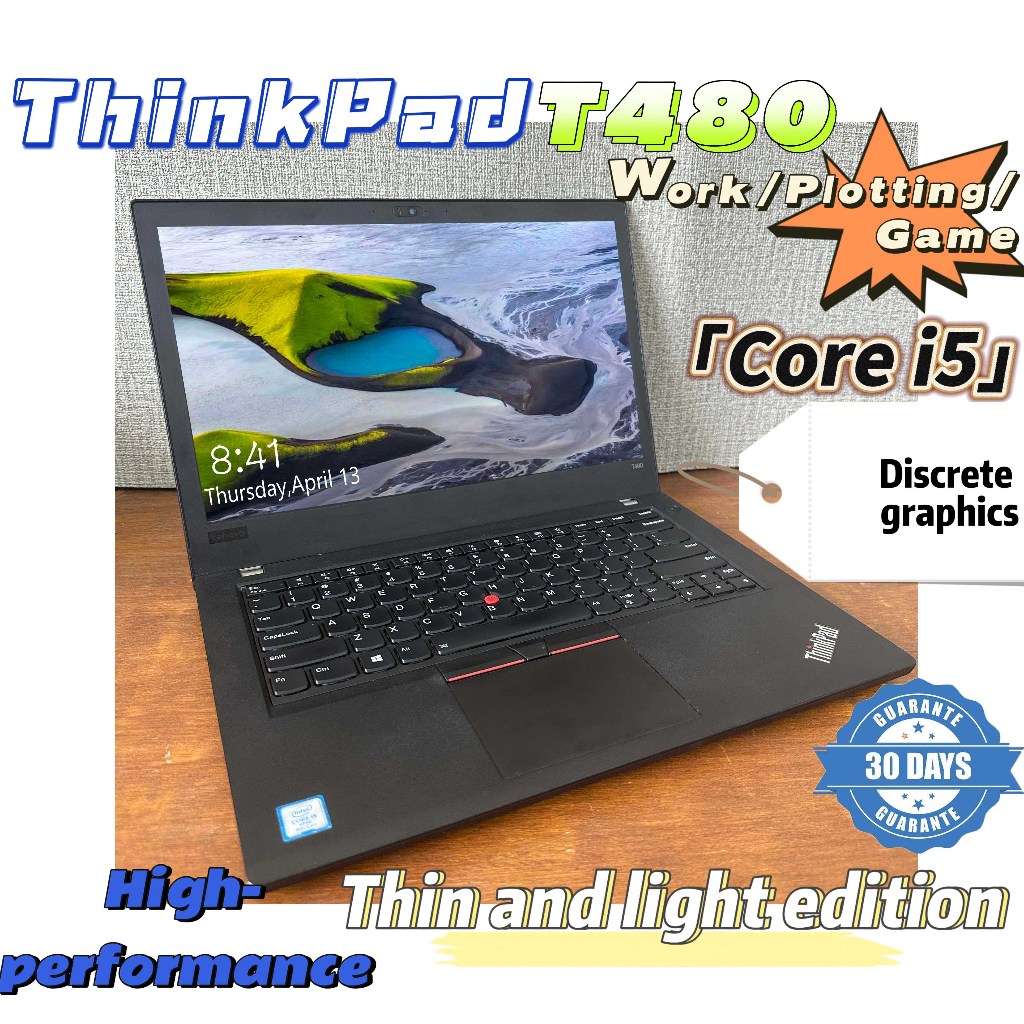 Laptop Lenovo Thinkpad T480/T480S Intel Core i5 i7 SSD/HDD 128/256GB - Second Murah Bergaransi Bekas IPS US Keybroad  backlight