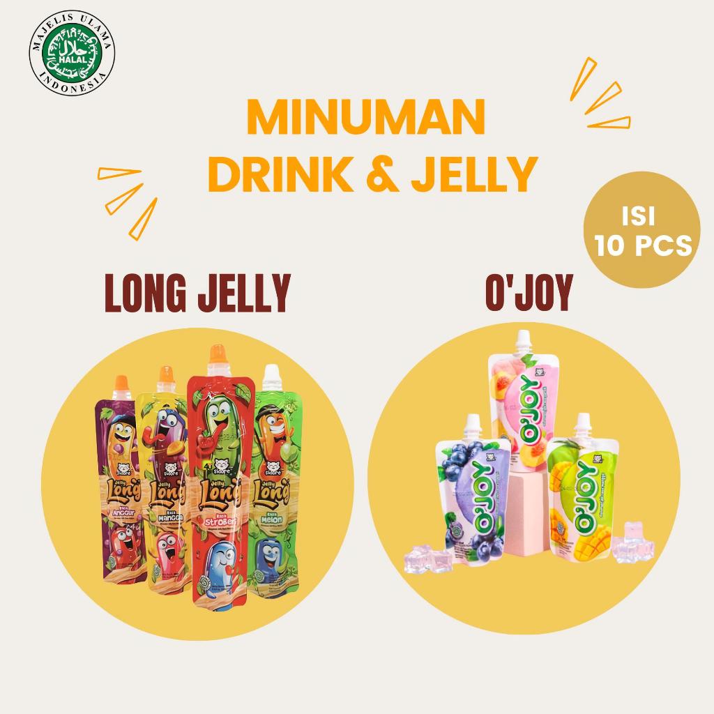 LONG JELLY &O'JOY MINUMAN JELLY RASA BUAH VIRAL /PAKET JAJANAN MURAH