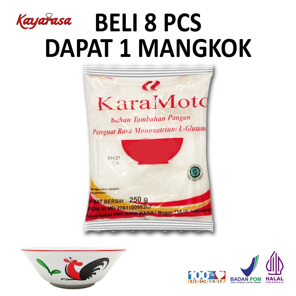 

Penyedap Rasa / MICIN / MECIN / MSG KaraMoto 250gr FREE Mangkok