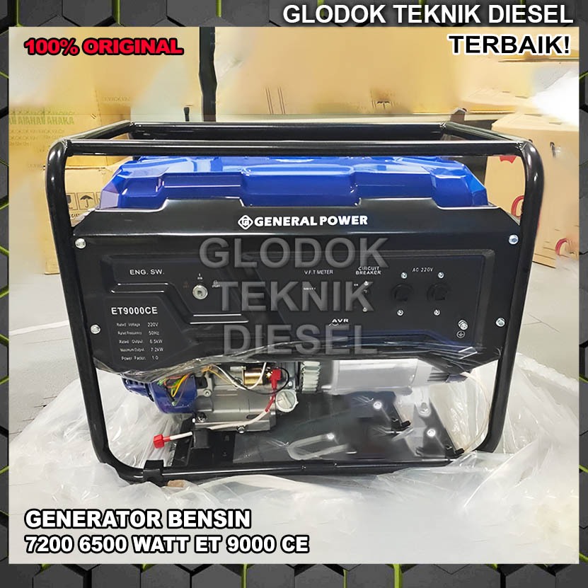 Genset Generator Bensin 7200 6500 Watt ET 9000 CE Electric Starter General ORIGINAL TERBAIK ET9000CE
