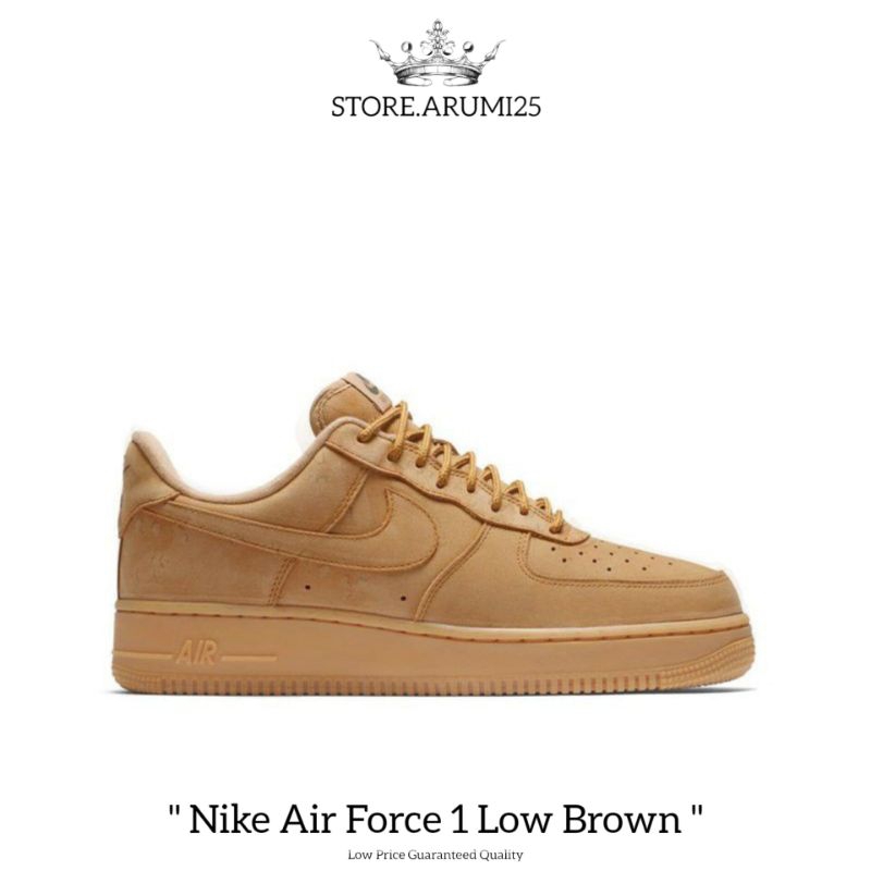 Sepatu Nike Air Force 1 Low Brown//High Premium Original