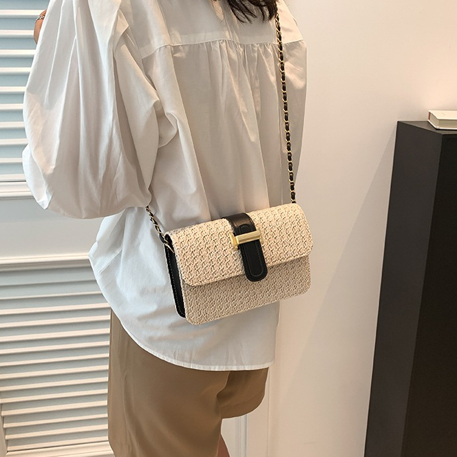 LUX DD127 Tas Selempang Wanita 8763 Sling Bag Rajut Rami Kekinian Korean Style