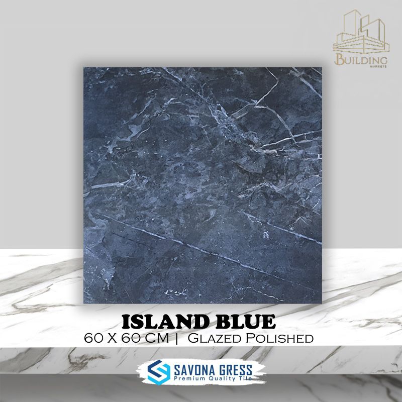 Granite Lantai 60x60 ISLAND BLUE/GLOSSY/SAVONA GRESS