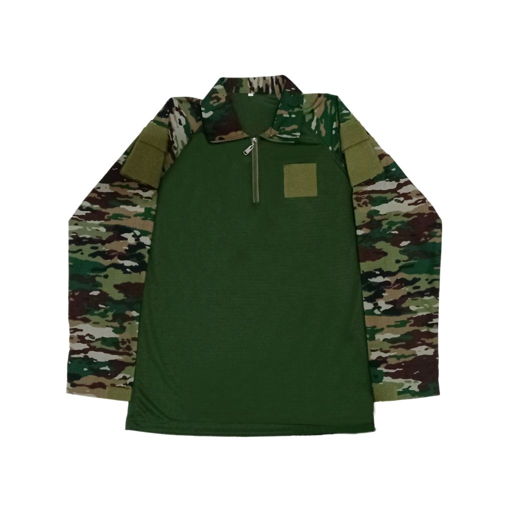 Combat Shirt / Kaos BDU Loreng KASAD Bahan Dryfit Kombinasi Ripstop