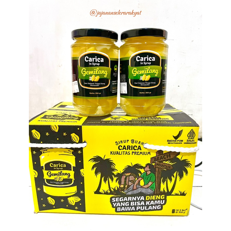 CARICA GEMILANG BOTOL 1 PACK ISI 6 BOTOL FREE PACKING KARDUS DAN BUBBLEWRAP