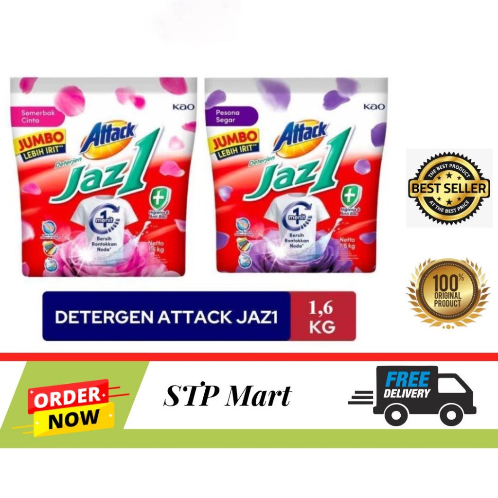 ATTACK JAZ 1 Deterjen Bubuk 800gr all varian // Attack bubuk // DETERJEN BUBUK TERMURAH