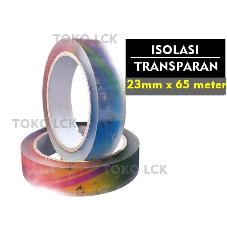 

Solatip 65 meter bening 23mm x 65 meter Super Clear Solasi kertas transparan Isolasi