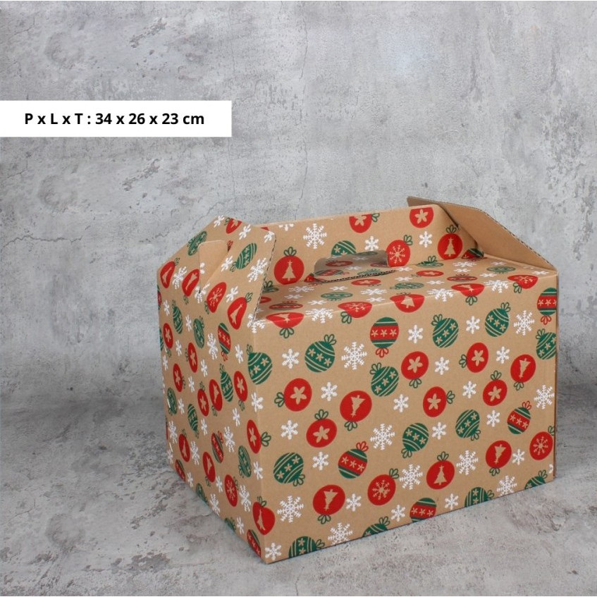 

(Isi 10pcs) Kardus Jinjing Box Packaging Ukuran 34 x 26 x 23cm Untuk Hampers Parcel Natal dan Lebaran