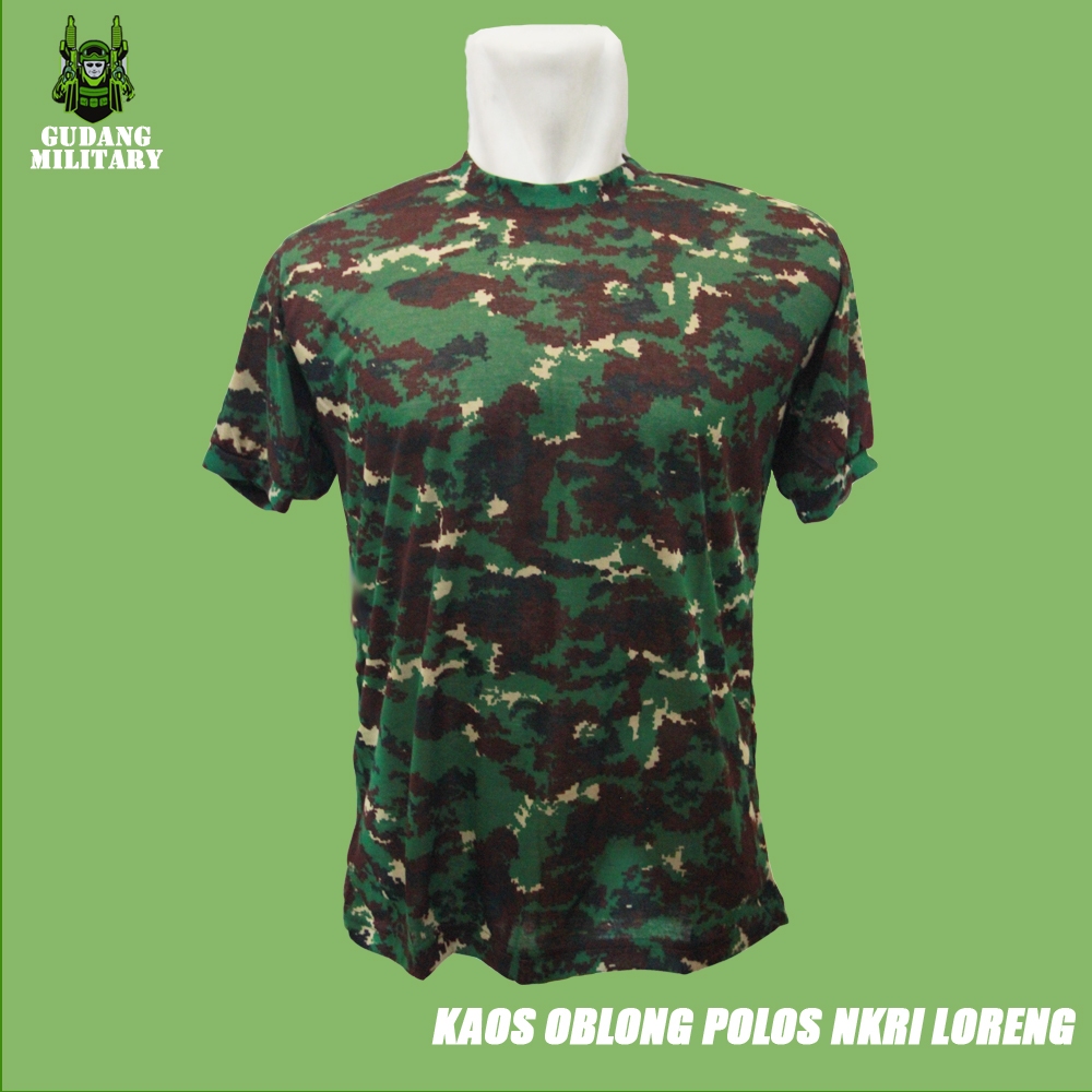 Kaos Oblong Loreng NKRI Polos - Kaos Loreng NKRI