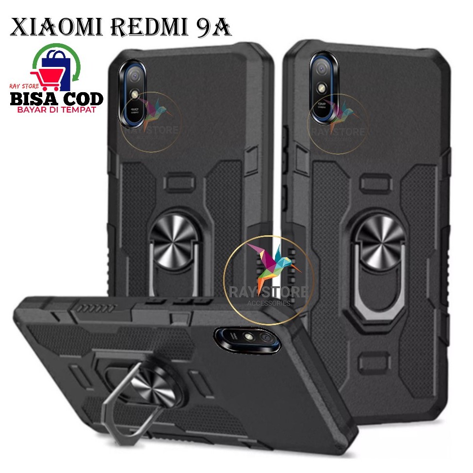 XIAOMI REDMI 9A CASE ROBOT HIT EYE RING CASING HP ARMOR SHOCKPROOF