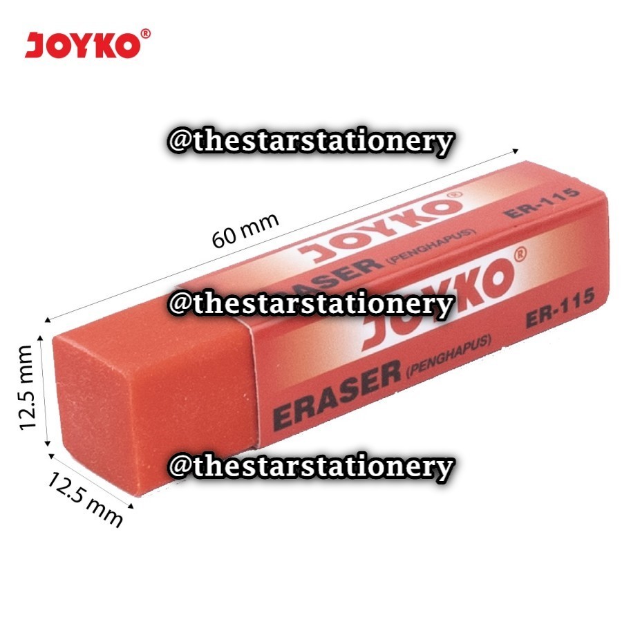 

(1 Biji) Penghapus Joyko ER-115 Warna / Eraser Joyko ER115 Warna / Joyko ER 115