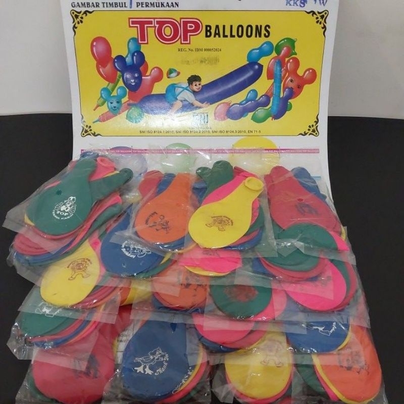 (1 renteng) Balon Top Kecil KKS
