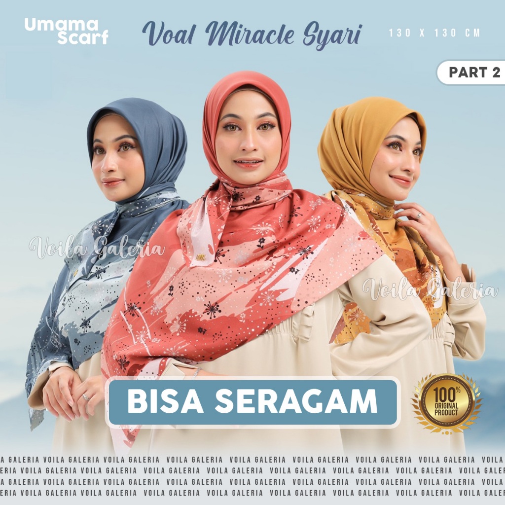 Hijab Segi Empat Syar'i Seragam Umama - Jilbab Seragaman Segi 4 Jumbo