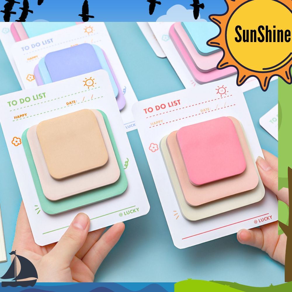 

✨ Sunshine Fancy ✨ 3 Set 90 Lbr Sticky Note Memo Tempel Aesthetic AT0112