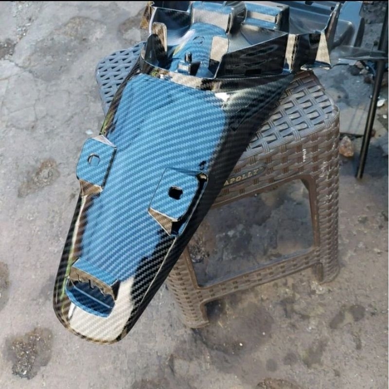 CARBON COVER SEPAKBOR BELAKANG SCOOPY FI 2014/ 2016 FULL KARBON