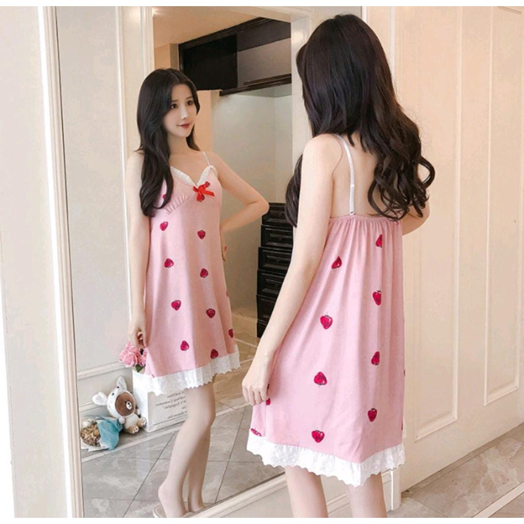 Daster Import Wanita / Daster Wanita / Piyama Import /Daster bra tali Import Kualitas Premium RENDA