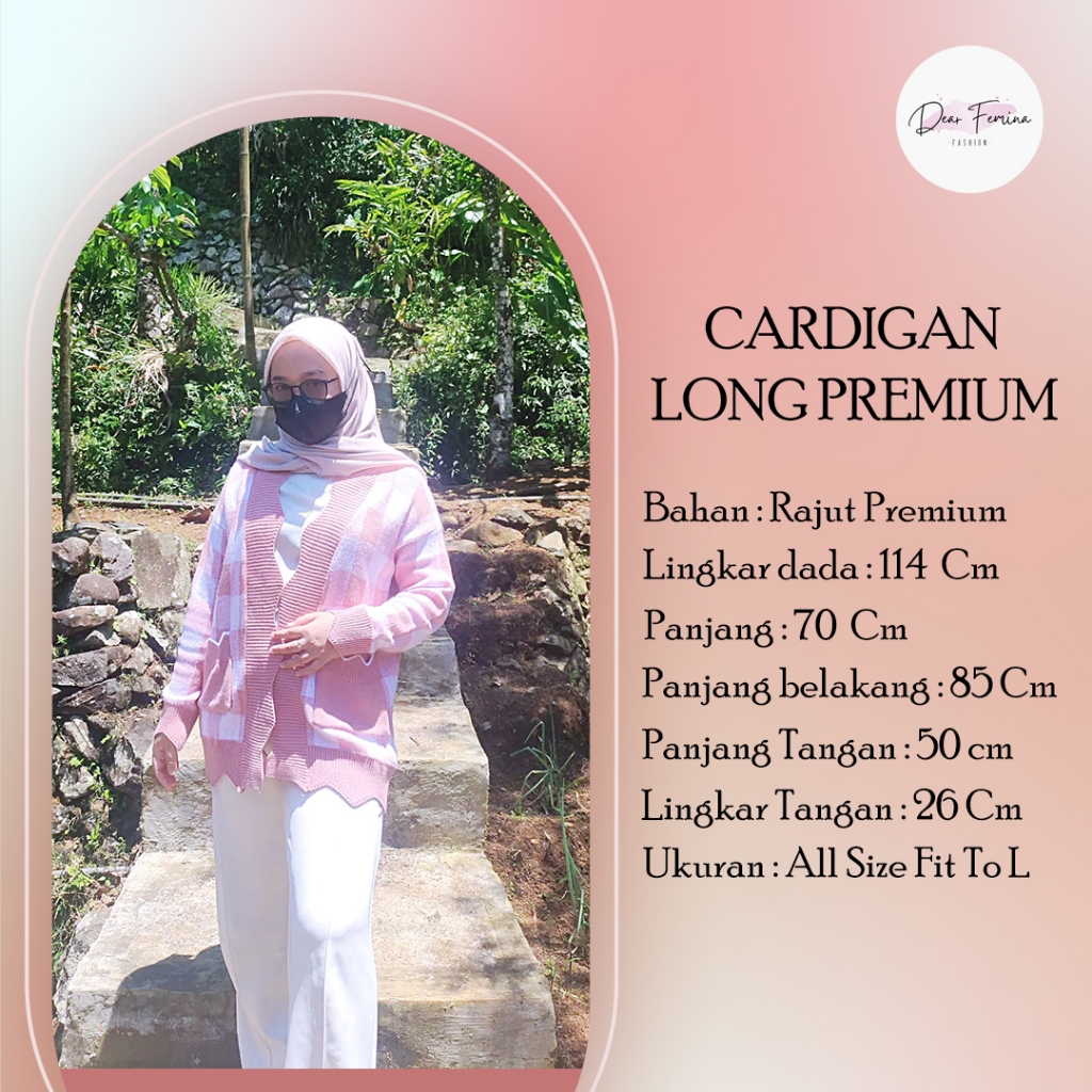 Sweater Tanpa Kancing Kotak Cardi Premium Cardigan Wanita Motif Bahan Rajut Premium Cardigan Oversiz