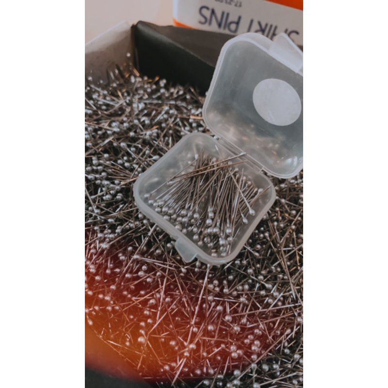 jarum pentul wijen mini silver super premium cute free kotak mini lucu