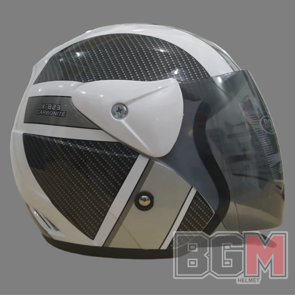 Helm Evo Nuvo Motif carbon SNI Dewasa Polos Hitam Doff - Helm SNI - Helm Dewasa Original