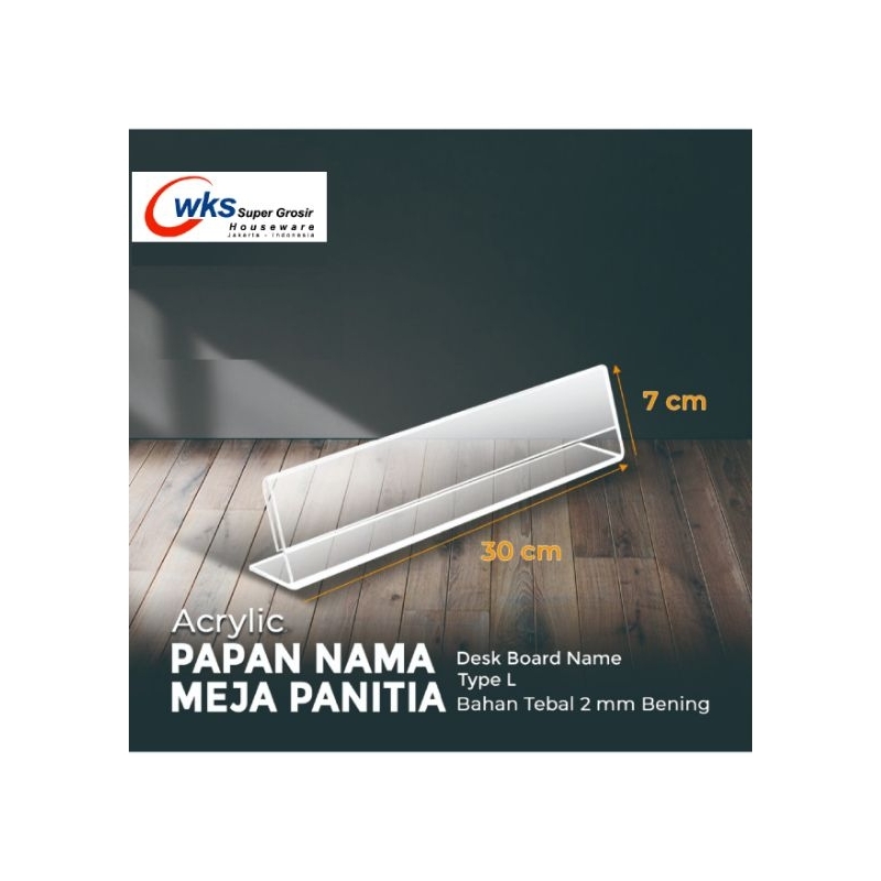 

Akrilik Meja Panitia / Acrylic Desk / L Type - 2mm